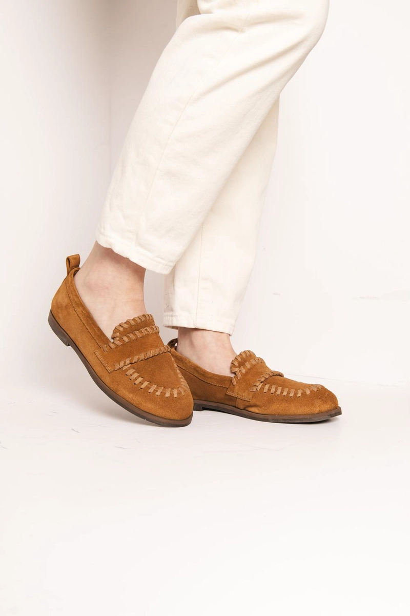 MOCASIN CUERO MUJER ROCIO CAMEL - 4