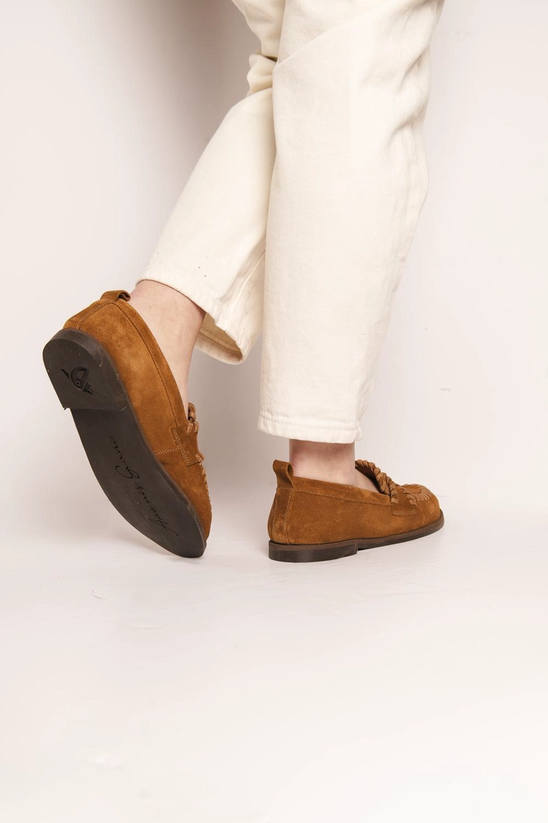 MOCASIN CUERO MUJER ROCIO CAMEL - 5