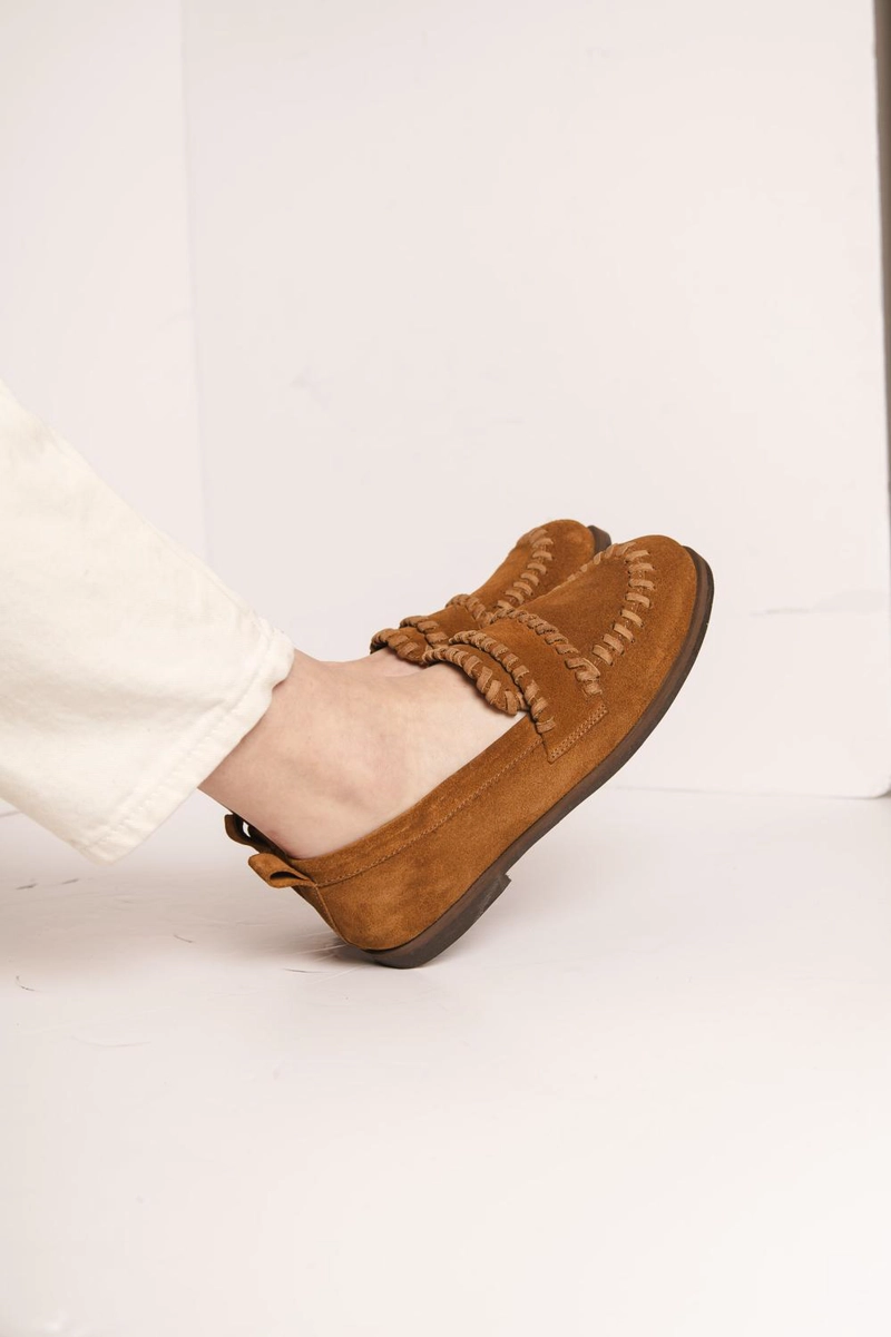 MOCASIN CUERO MUJER ROCIO CAMEL - 6