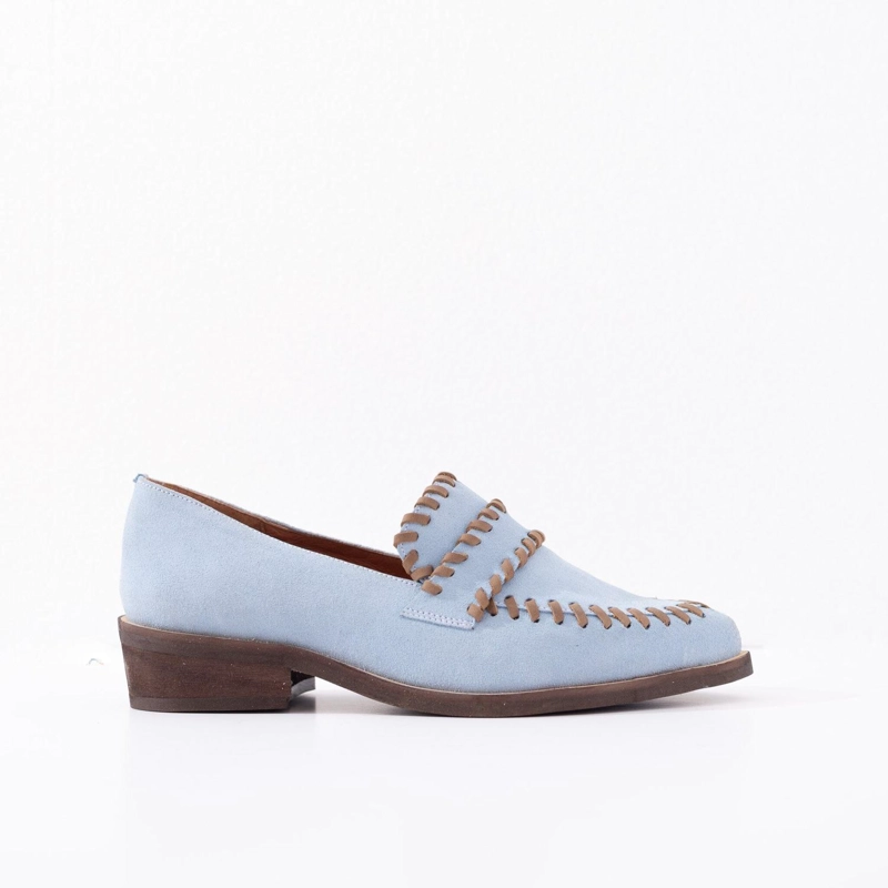 ZAPATO CUERO MUJER RASTRO CELESTE TAUPE - 1