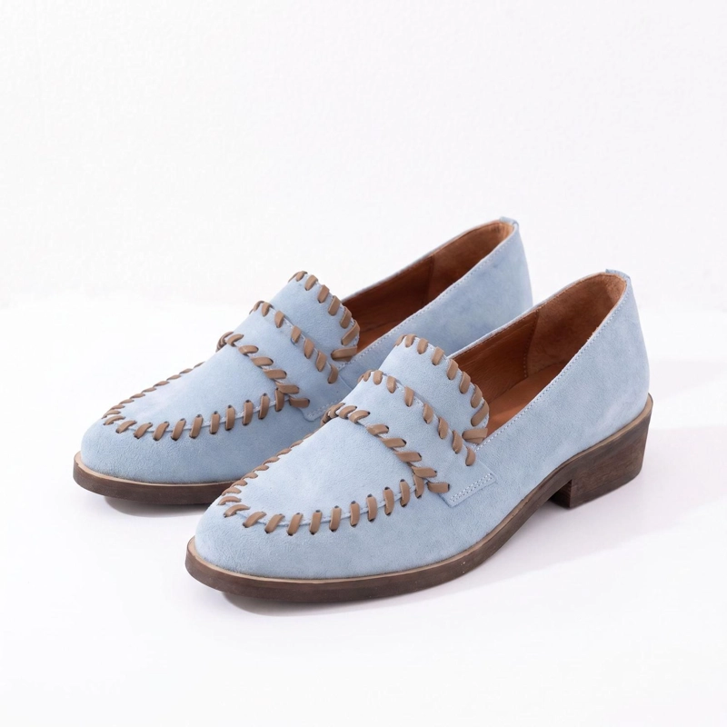 ZAPATO CUERO MUJER RASTRO CELESTE TAUPE - 2