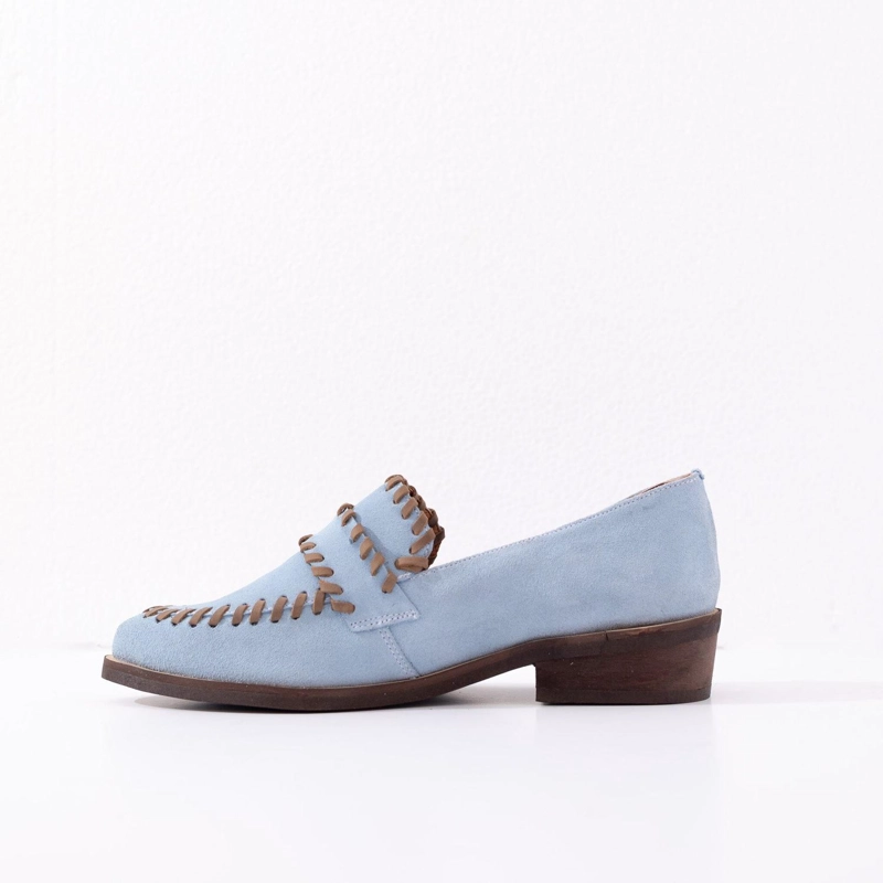 ZAPATO CUERO MUJER RASTRO CELESTE TAUPE - 3