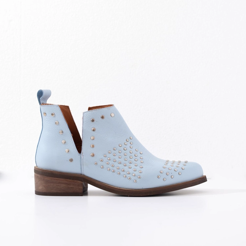 BOTIN MUJER  CUERO MUJER  CHARRA CELESTE - 1
