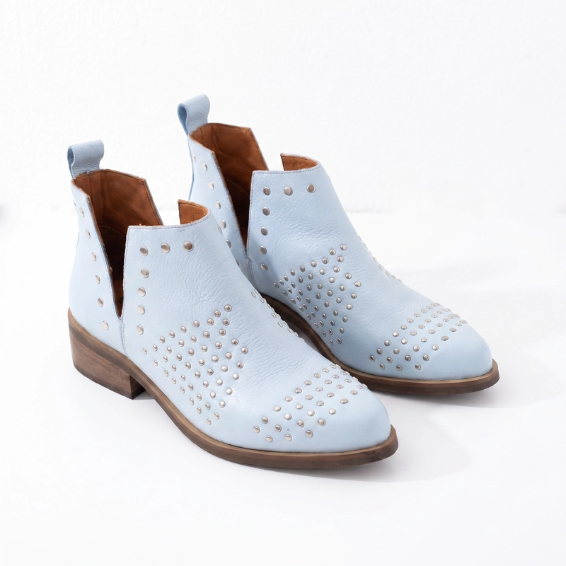 BOTIN MUJER  CUERO MUJER  CHARRA CELESTE - 2