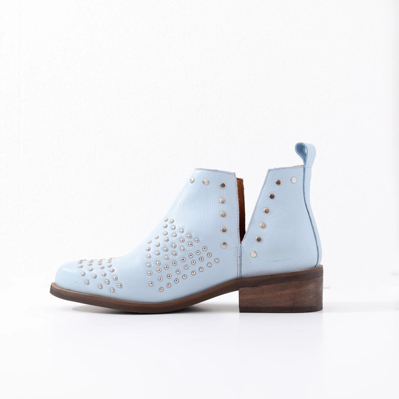 BOTIN MUJER  CUERO MUJER  CHARRA CELESTE - 3