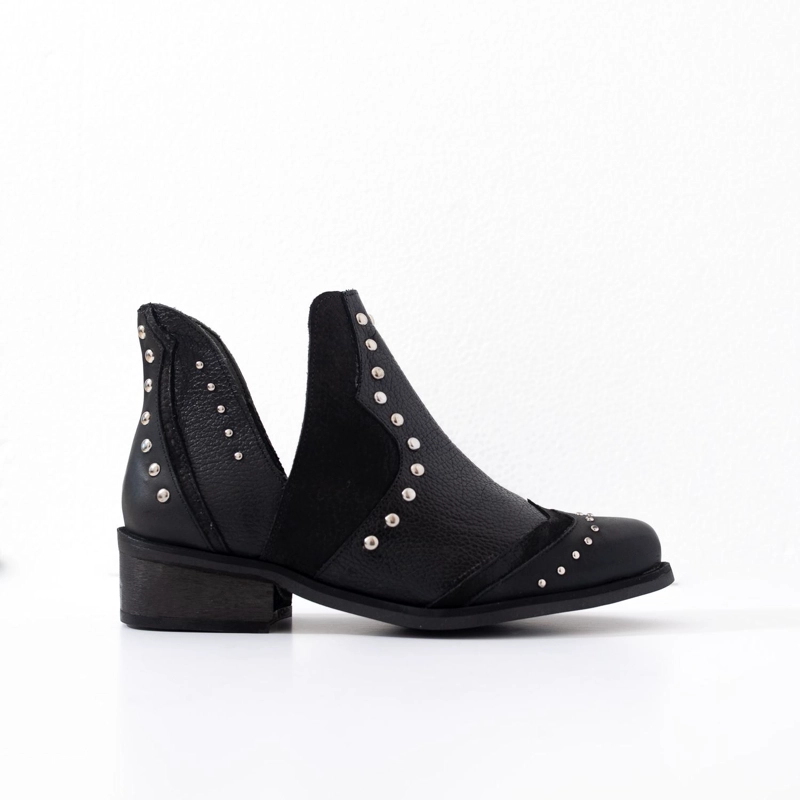BOTIN MUJER  CUERO MUJER  GALLITO NEGRO - 1