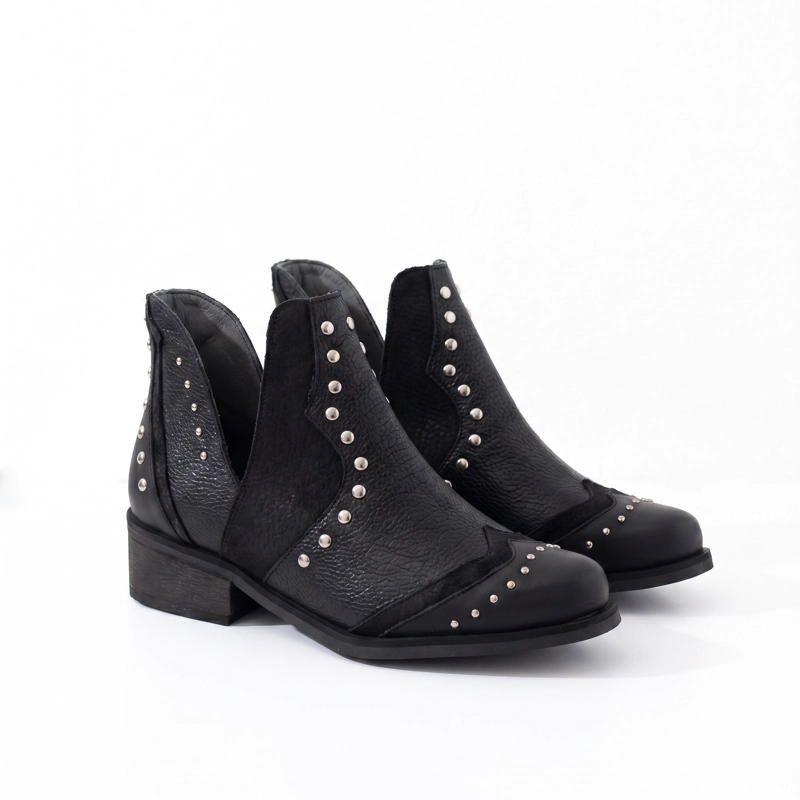BOTIN MUJER  CUERO MUJER  GALLITO NEGRO - 2