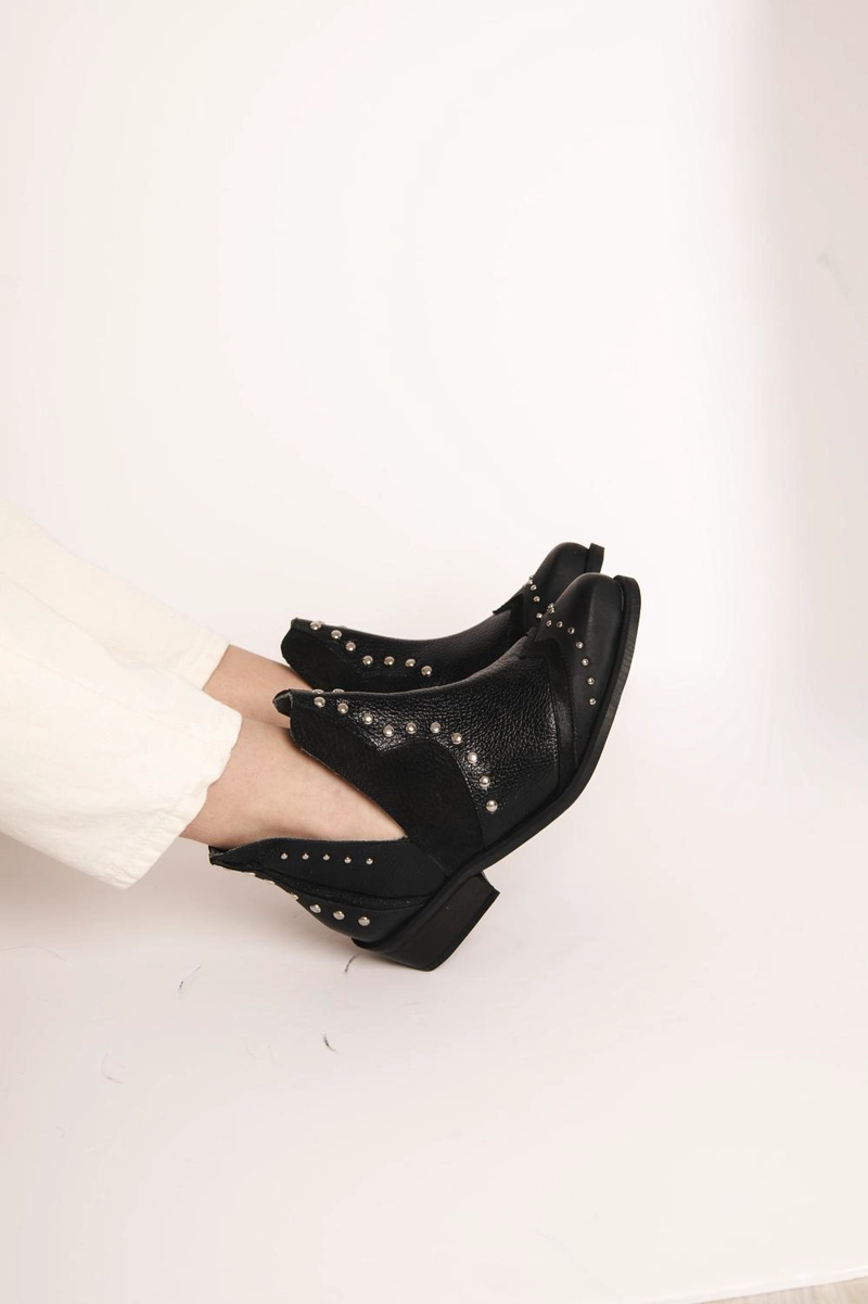 BOTIN MUJER  CUERO MUJER  GALLITO NEGRO - 4