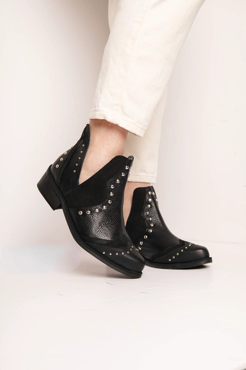 BOTIN MUJER  CUERO MUJER  GALLITO NEGRO - 5