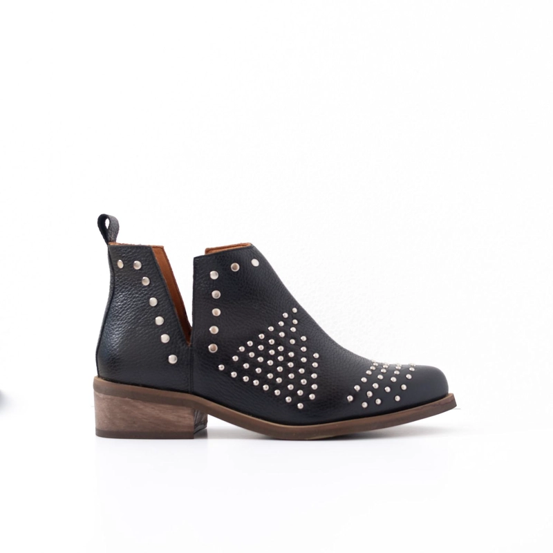 BOTIN MUJER  CUERO MUJER  CHARRA NEGRO - 1