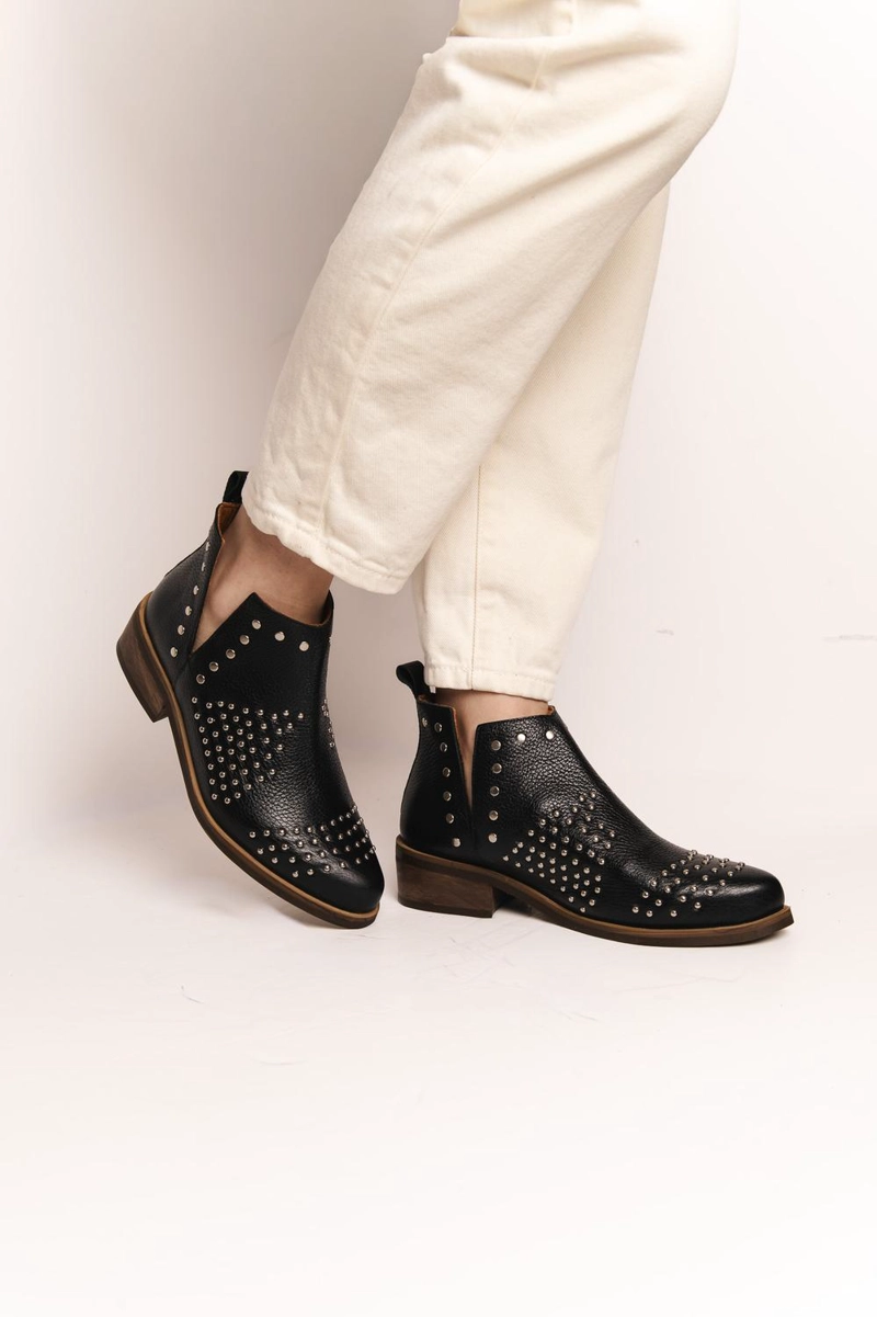 BOTIN MUJER  CUERO MUJER  CHARRA NEGRO - 4