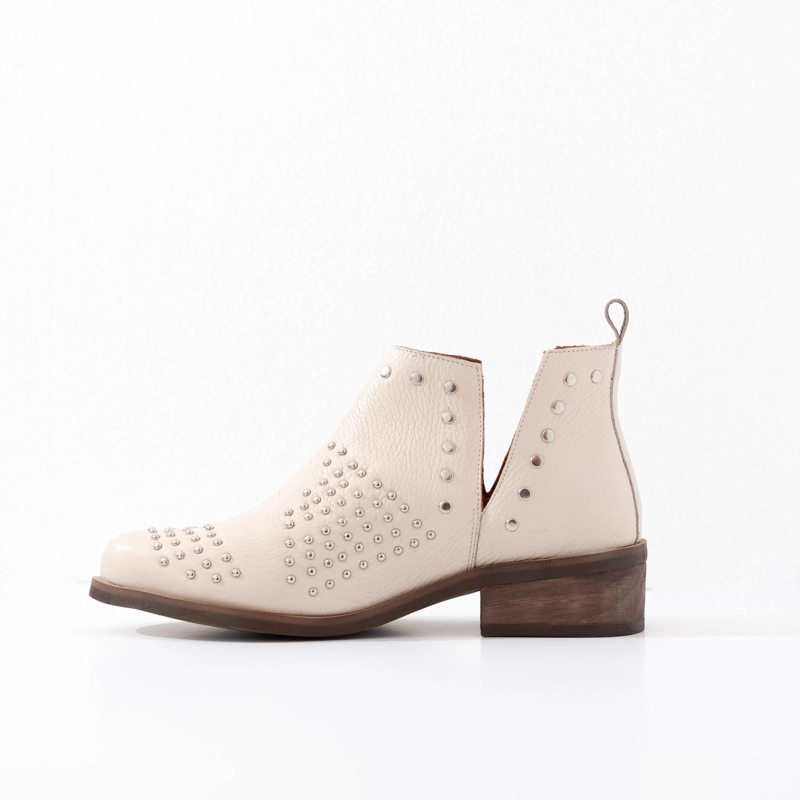 BOTIN MUJER  CUERO MUJER  CHARRA BEIGE - 3
