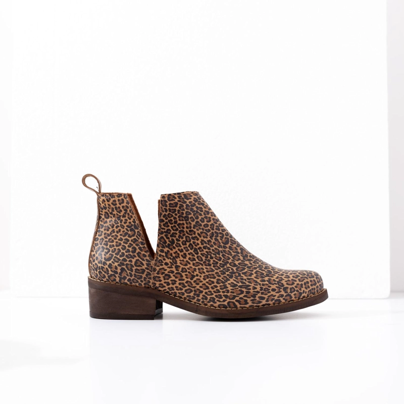 BOTIN MUJER  CUERO MUJER  CHIRIGUE LEOPARDO - 1