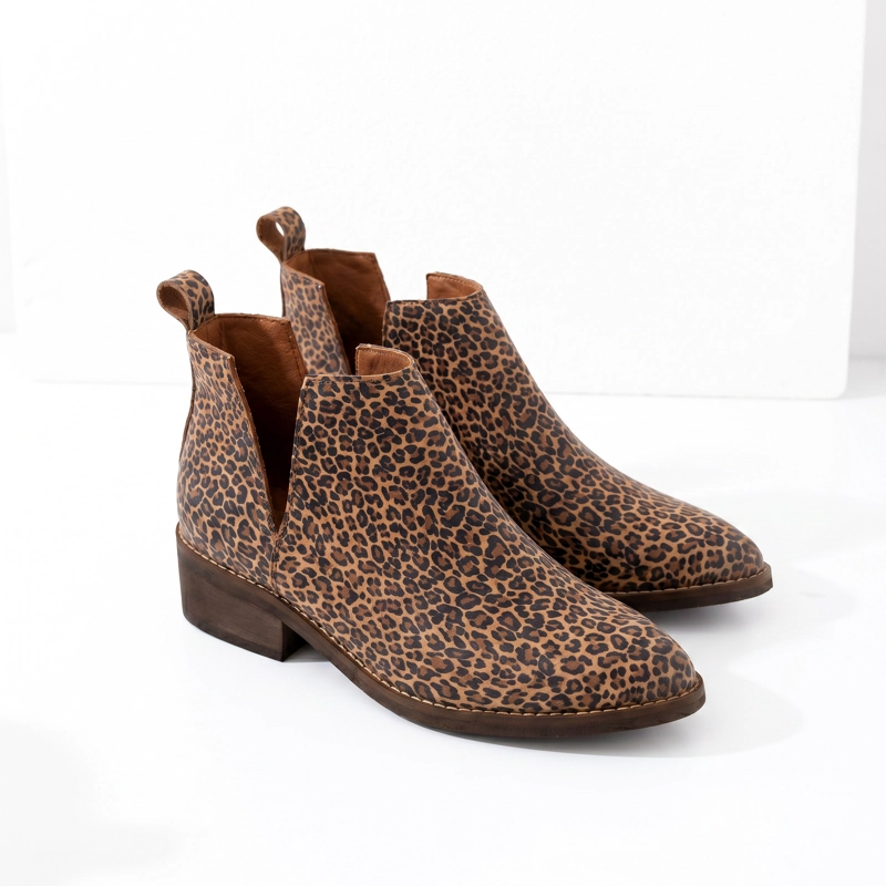 BOTIN MUJER  CUERO MUJER  CHIRIGUE LEOPARDO - 2