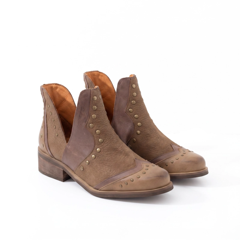 BOTIN MUJER  CUERO MUJER  GALLITO CAFE - 2