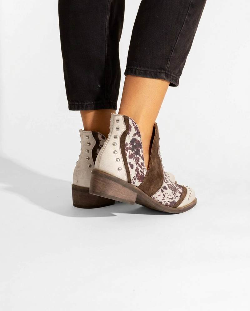 BOTIN MUJER  CUERO MUJER  GALLITO PRINT - 4