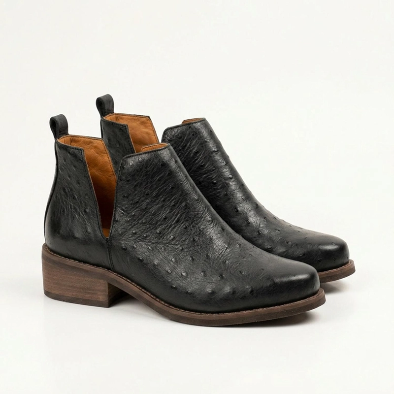 BOTIN MUJER  CUERO MUJER  CHIRIGUE NEGRO - 2