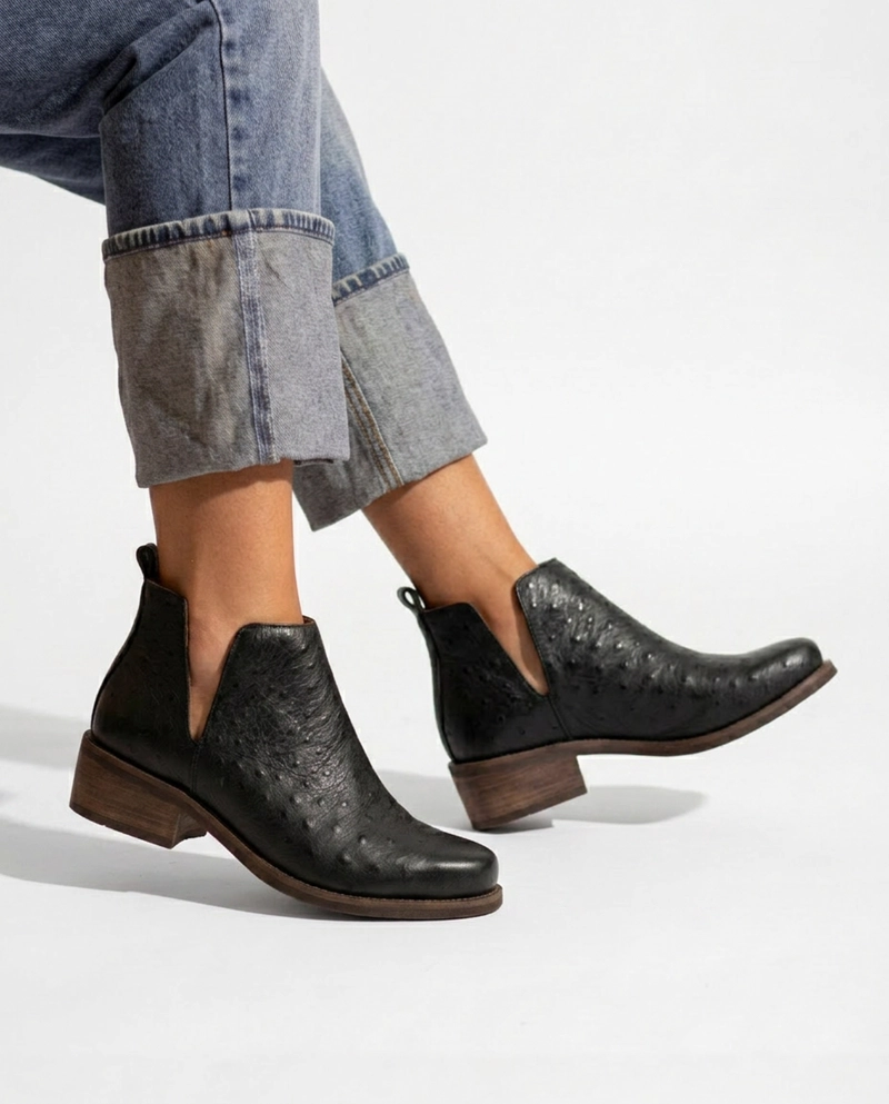 BOTIN MUJER  CUERO MUJER  CHIRIGUE NEGRO - 4
