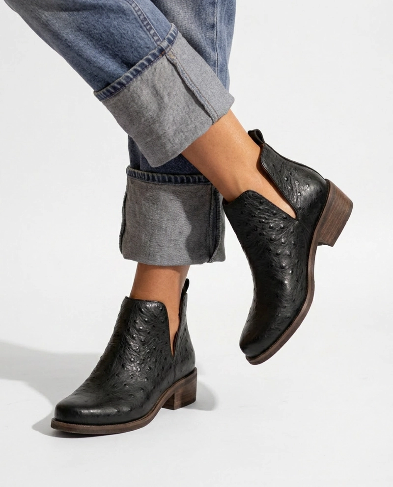 BOTIN MUJER  CUERO MUJER  CHIRIGUE NEGRO - 5