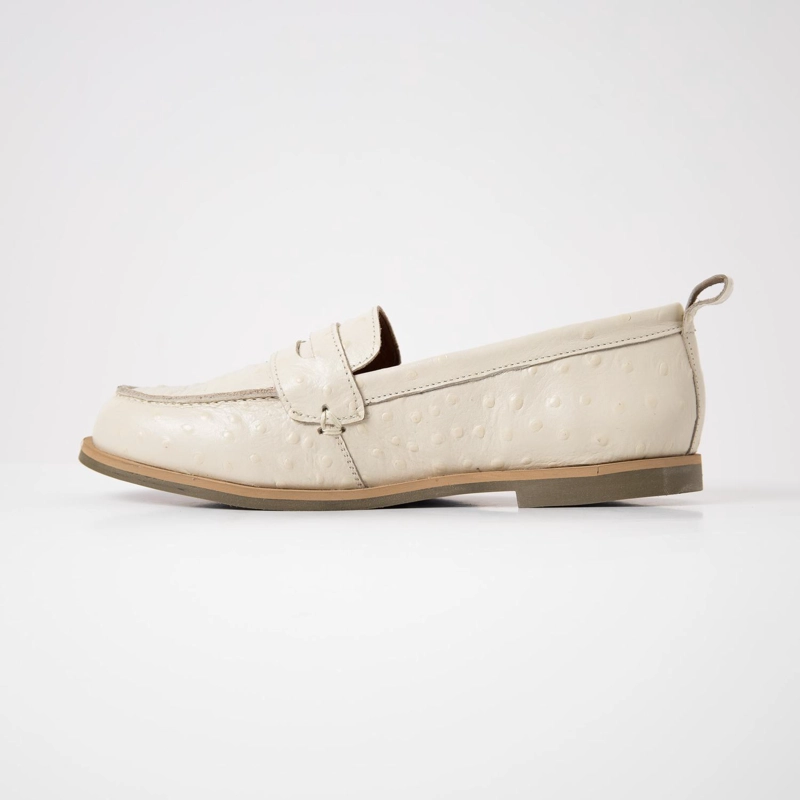 MOCASIN CUERO MUJER  COLIGUE BEIGE - 3