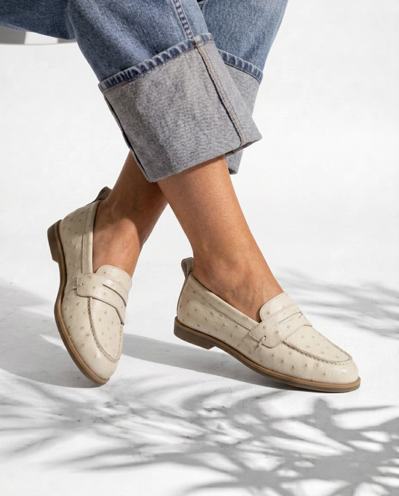MOCASIN CUERO MUJER  COLIGUE BEIGE - 4