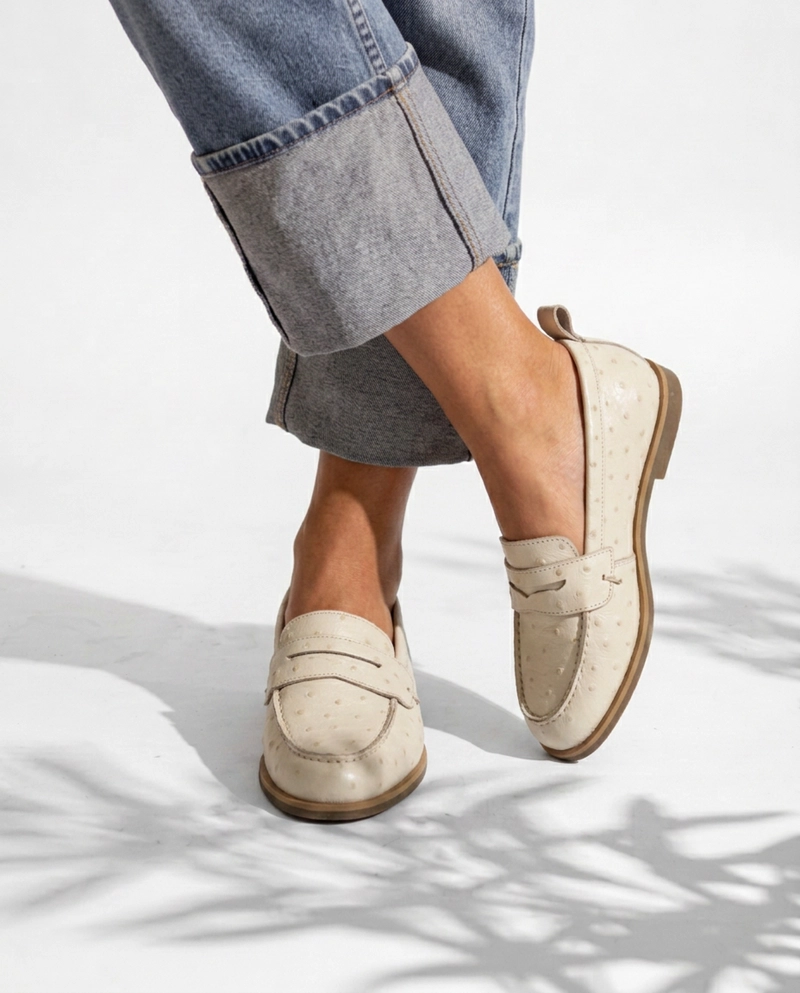 MOCASIN CUERO MUJER  COLIGUE BEIGE - 5