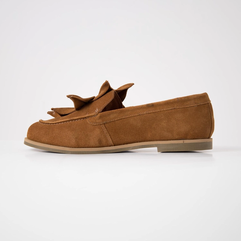MOCASIN CUERO MUJER  MAREA CAMEL - 3