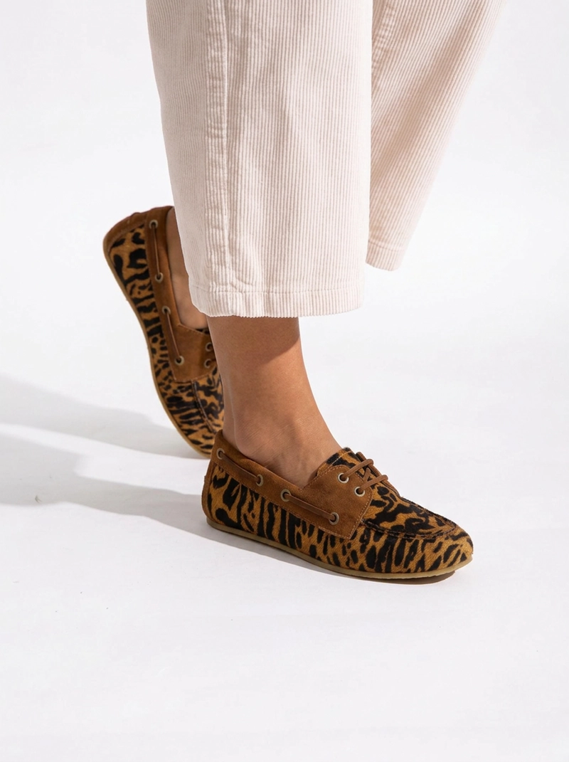 MOCASIN CUERO MUJER  ARIA LEOPARDO - 2