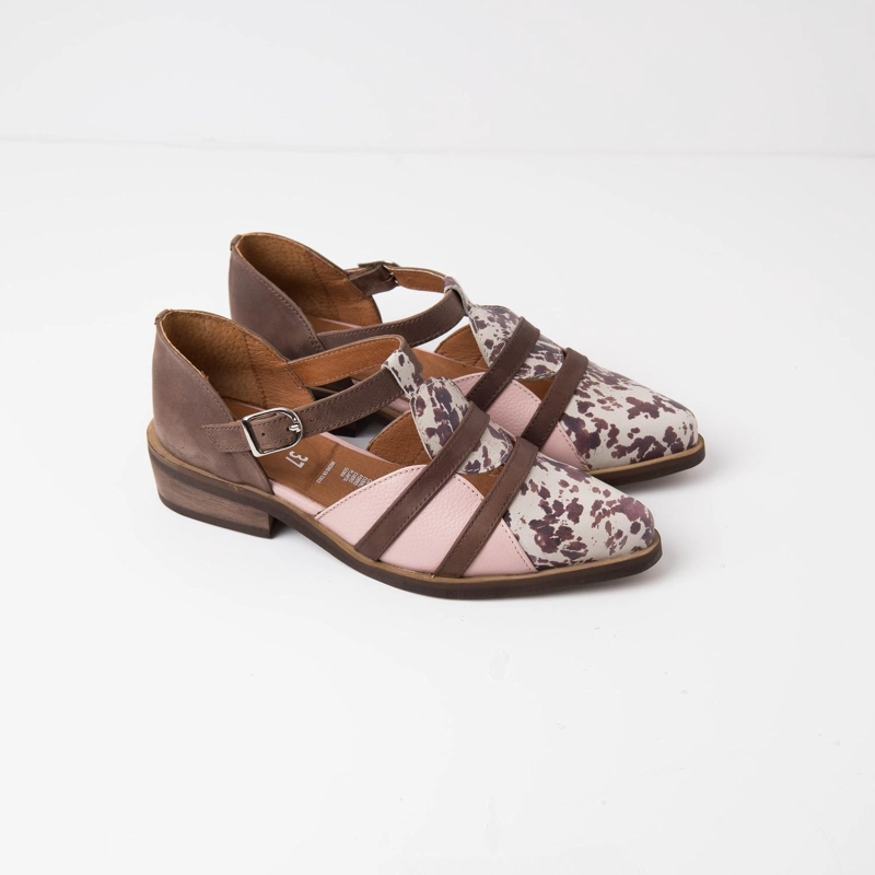 ZAPATO CUERO MUJER  RADAL PRINT ROSADO - 2
