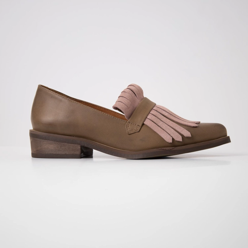 ZAPATO CUERO MUJER  ALBA TAUPE ROSADO - 1