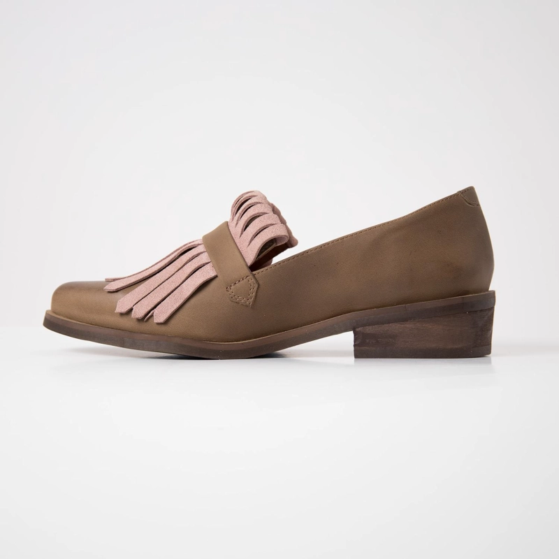 ZAPATO CUERO MUJER  ALBA TAUPE ROSADO - 3