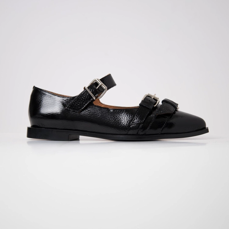 ZAPATO CUERO MUJER  IRIS NEGRO - 1