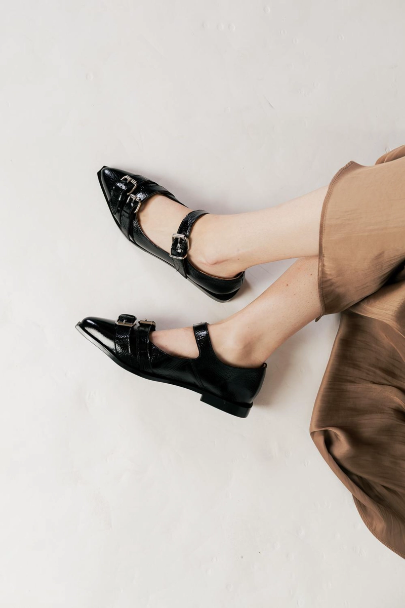 ZAPATO CUERO MUJER  IRIS NEGRO - 4