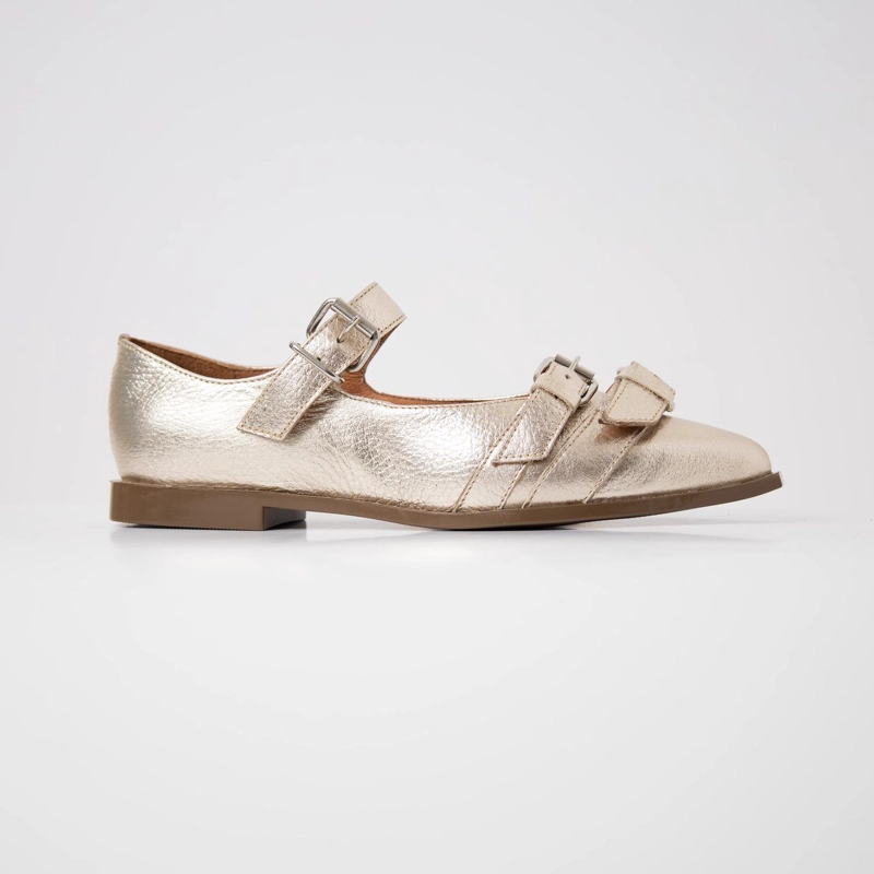 ZAPATO CUERO MUJER  IRIS NIQUEL - 1