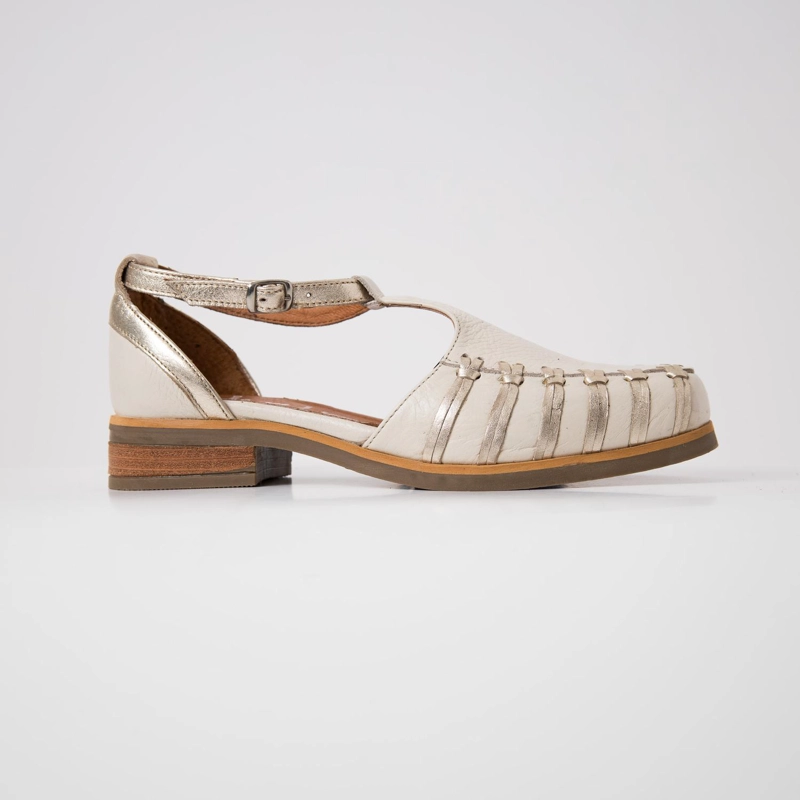 ZAPATO CUERO MUJER  DUNA BEIGE NIQUEL - 1