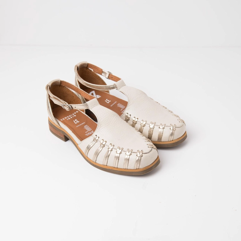 ZAPATO CUERO MUJER  DUNA BEIGE NIQUEL - 2
