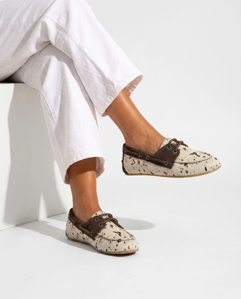 MOCASIN CUERO MUJER  ARIA PRINT - 3