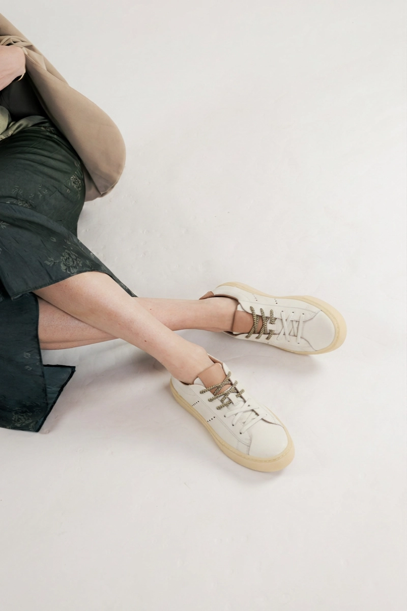 ZAPATILLA CUERO MUJER AMAPOLA BEIGE - 4