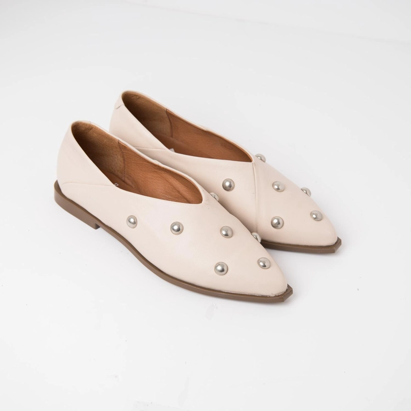 ZAPATO CUERO MUJER  ESTELA BEIGE - 2