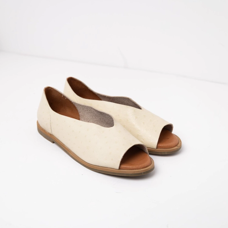 SANDALIA MUJER CUERO  NUBE BEIGE - 2