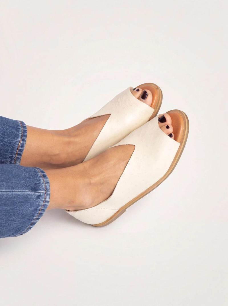 SANDALIA MUJER CUERO  NUBE BEIGE - 4