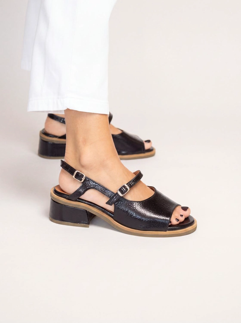 SANDALIA MUJER CUERO  SOLAR NEGRO - 5