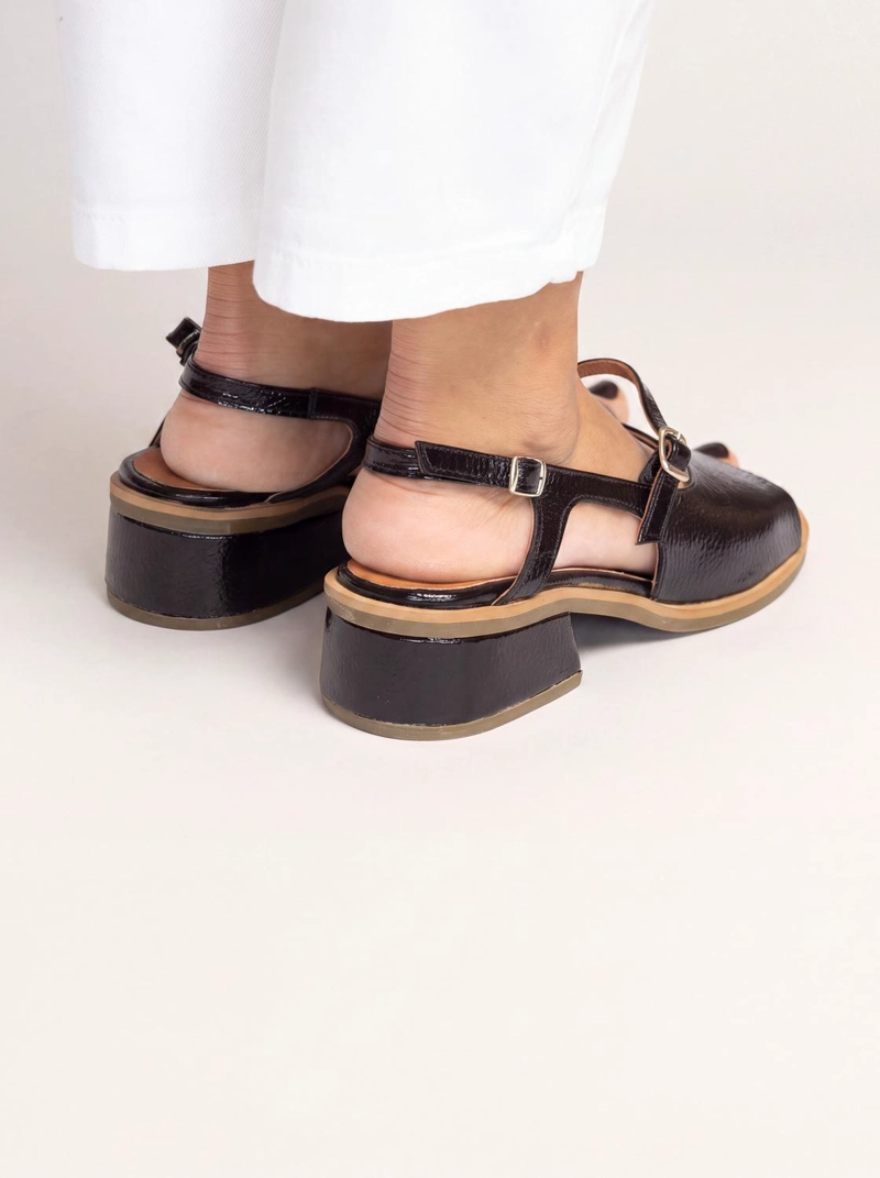 SANDALIA MUJER CUERO  SOLAR NEGRO - 6