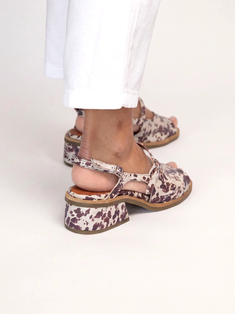SANDALIA MUJER CUERO  SOLAR PRINT - 5