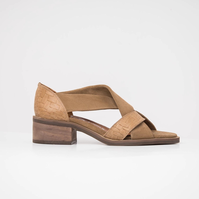 SANDALIA MUJER CUERO  TORTOLITA TAUPE - 1