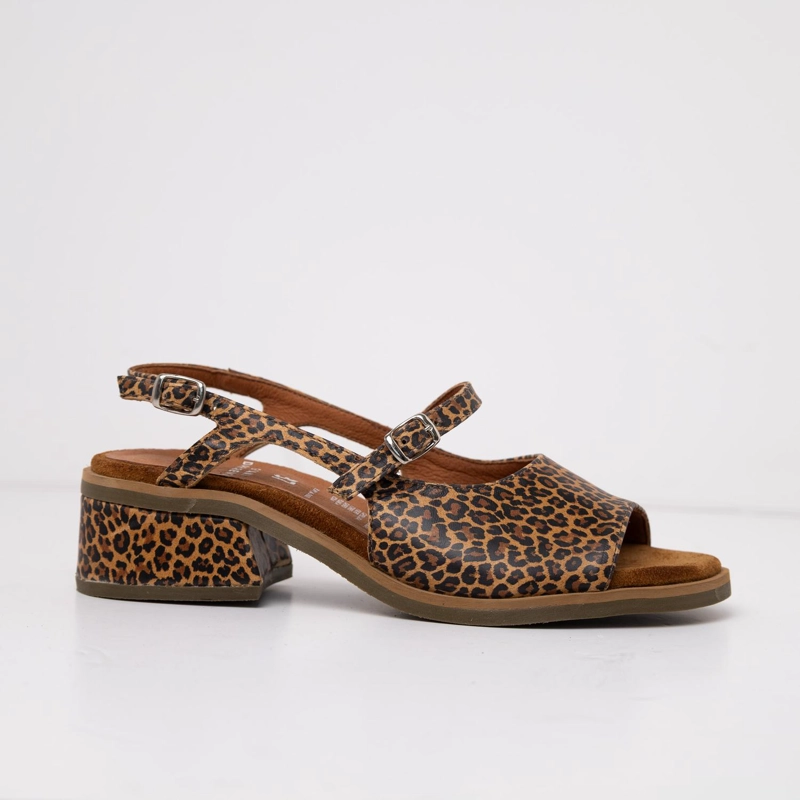 SANDALIA MUJER CUERO  SOLAR LEOPARDO - 1
