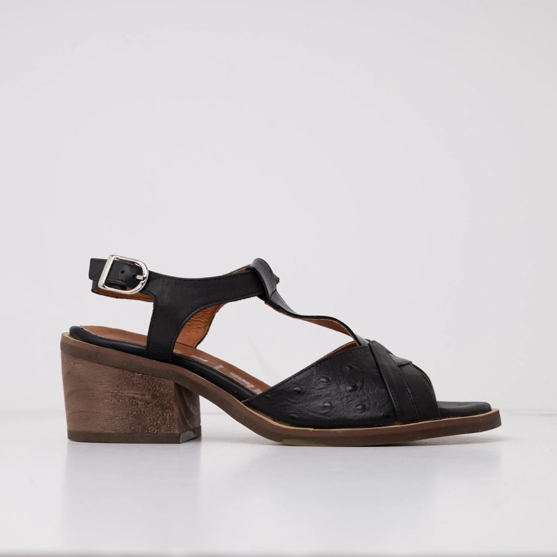 SANDALIA MUJER CUERO  PARINA NEGRO - 1