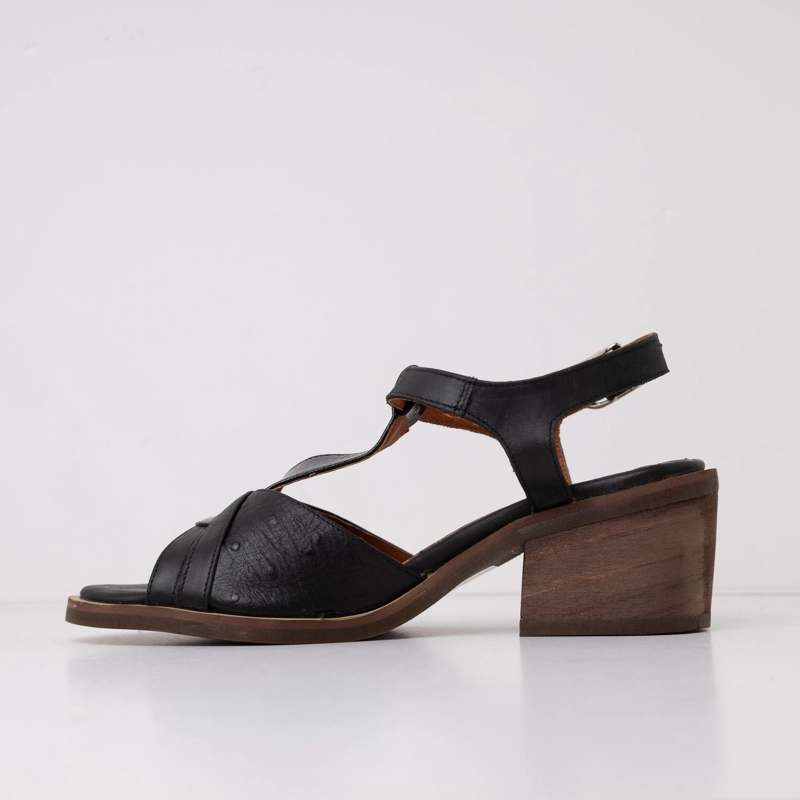 SANDALIA MUJER CUERO  PARINA NEGRO - 3