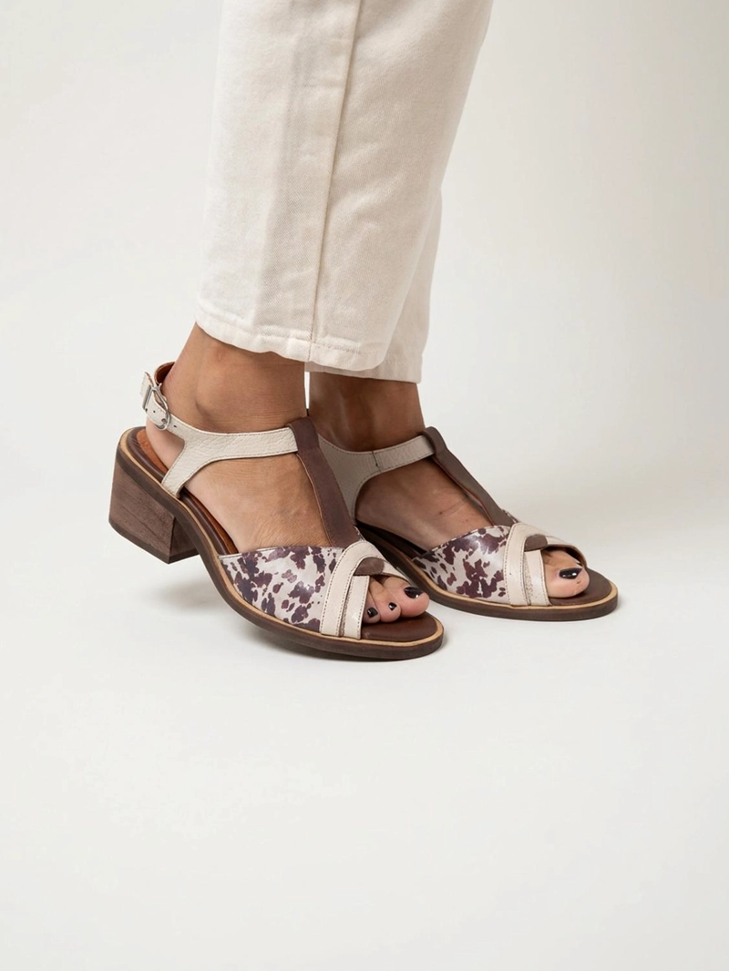 SANDALIA MUJER CUERO  PARINA PRINT - 4