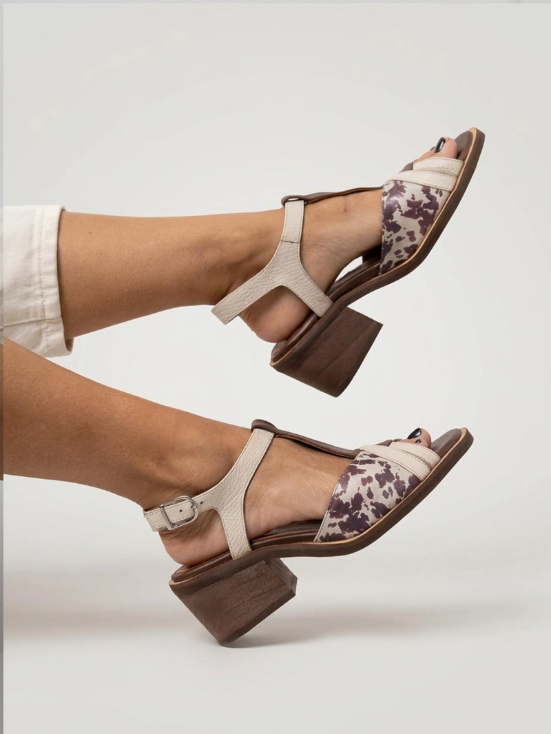 SANDALIA MUJER CUERO  PARINA PRINT - 5